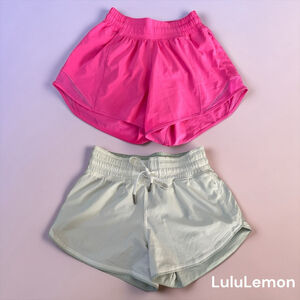 Lululemon Athletic Shorts Pink & White two pair 0